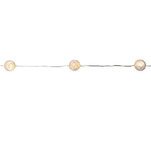 Cordão 20 Leds Bola Craquelada 3AA Amarelo