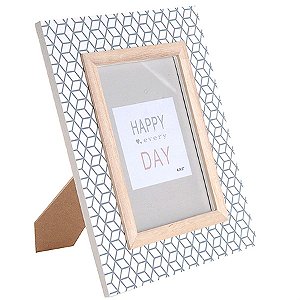 Porta-Retrato - Design Geométrico Cinza - 19 x 24 cm