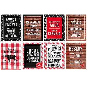 Churrasco - Cartaz Decorativo 08 Un