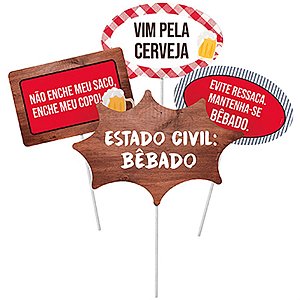 Churrasco - Plaquinhas Divertidas 08 Un