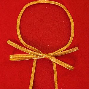 Saia com Folhas Ouro e Vermelho 100cm