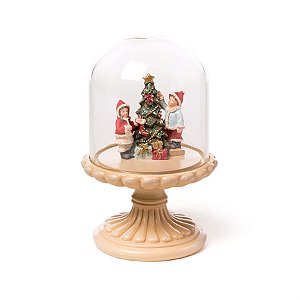 Árvore de Natal com Crianças Cúpula Colorido (Santa Claus)