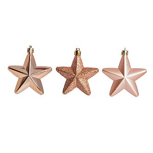 Enfeite para Pendurar - Estrela Fosca Rosê - 6 Un