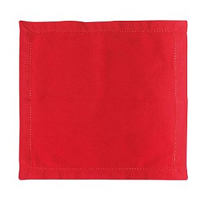Guardanapo de Natal de Tecido Liso Vermelho 39X39cm - 4 Un