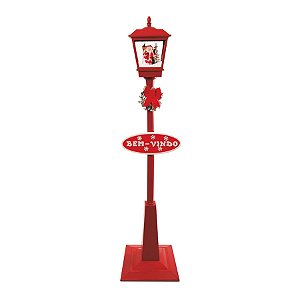 Poste Simples Noel Bivolt Vermelho (Postes Colonias)