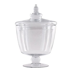 Taça Para Sobremesas de Vidro Incolor e Tampa. Tamanho P