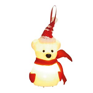 Urso com Cachecol para Pendurar Branca