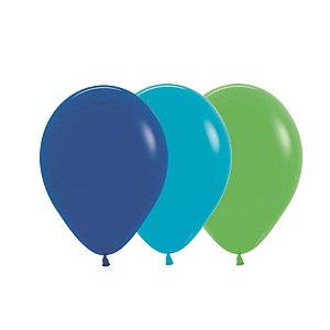 Balão Látex Fashion Menino Sortido 10" / 25cm - 50 Un