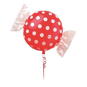 Balão Metalizado Candy Pão Vermelho 18" / 45cm