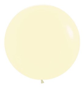 Balão Gigante Látex Pastel Mate Amarelo 24" / 60cm - 3 Un