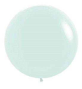 Balão Gigante Látex Pastel Mate Verde 24" / 60cm - 3 Un