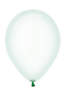 Balão Látex Cristal Pastel Verde 5" / 13cm - 50 Un