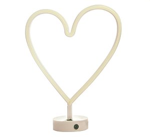 Silhueta de Led Coração Branco 29x10x30,5