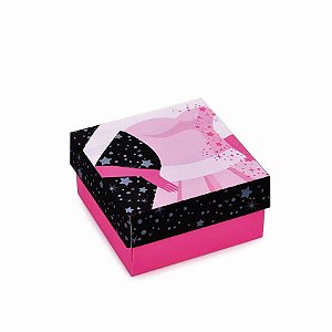 Caixa Bem Casado Quadrado Baile 6,5x6,5x3,5 Prata - 12 Un
