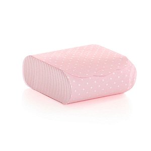 Caixa Bem Casado Requinte Poá Listra Rosa 9x6,5x3 - 12 Un
