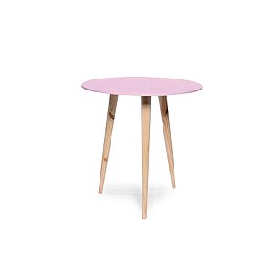Mesa Redonda Rosa Rústica para 41x41x44,5