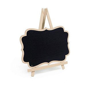 Cavalete com Lousa Borda Decorada Natural Grande 30x20 - 1 Unidade