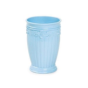 Cachepot Floral Azul Claro 8x8x11,8 - 1 Unidade