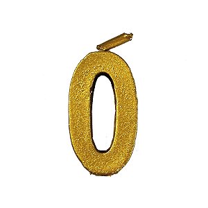 Vela Mini n° 0 Metalizado Ouro