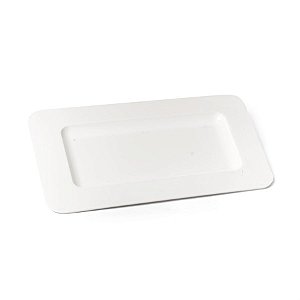 Bandeja Decorativa Double Face Branco 35,5x18x1,5