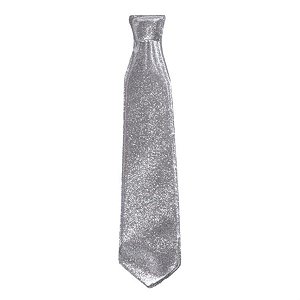Acessório Gravata Glitter Prata