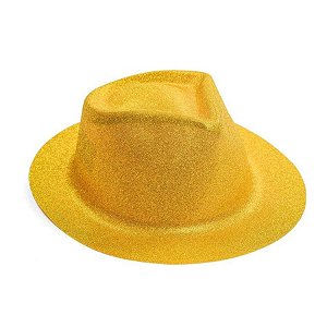 Acessório Chapéu Panama Dourado