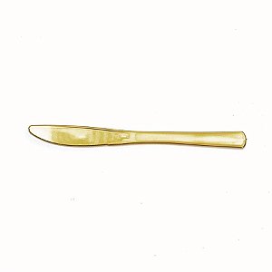 Linha Premium Faca de Mesa Ouro 19 cm - 8 Un