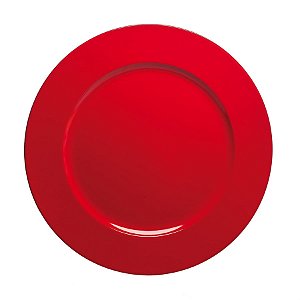 Sousplast Double Face Vermelho 33 cm