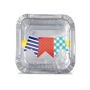 Festa Junina - Marmitinha Bandeirinhas 5,5x5,5x3 - 12 Un