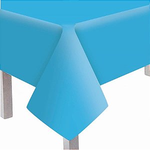 Linha Cores - Toalha de Mesa Convidados Textura Azul 79x79 - 5 Peças