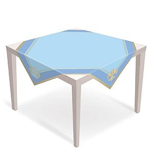 Festa Reino Encantado Menino - Toalha de Mesa Convidados Reinado Príncipe 79x79 - 5 Peças
