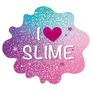 Festa Slime - Painel Redondo 4 Lâminas Slime