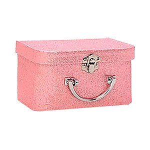 Festa Unicórnio - Maletinha Rígida Glitter Pink 16,5x11x6,5