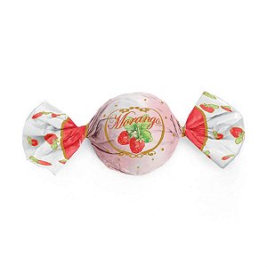 Embalagem Alumínio para Trufa Sabores Morango 15X16 - 100 Un