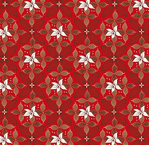 Folha Poli Páscoa Perolada Chocolate Flor Cacau Vermelha 69X89 - 25 Un