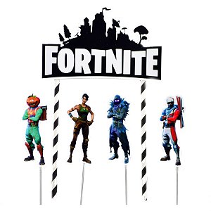 Festa Fortnite Battle Royale - Topo de Bolo Fortnite - 5 Un