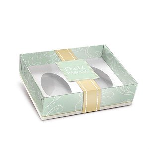 Caixa Practice para Dois Meio Ovo Pesponto Verde 50g - Pacote com 6 Un