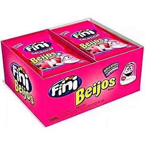 Pacote Bala de Gelatina Beijos Fini 15g - 12 Un