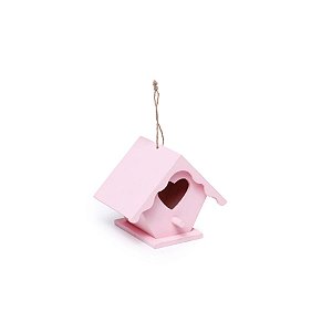 Mini Casinha Coração Rosa 7,5X7,8X10,8