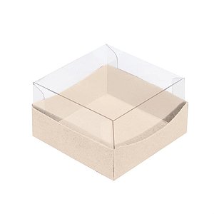 Caixa Bem Casado Com Tampa De Acetato Marfim 5,5X5,5X3 Pt - 24 Un