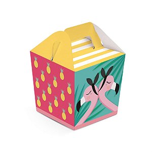 Caixa Sushi Flamingo 6,5X6,5X7,5 Pt - 8 Unidades