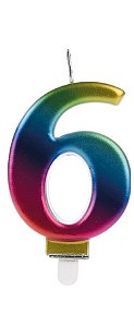 Vela Wave Colorida Número 6