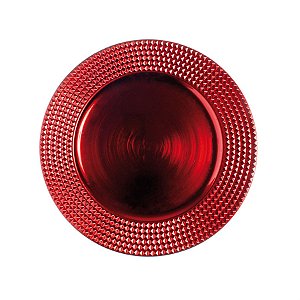 Sousplat com Borda Vermelho (Souplats) - 6 Un