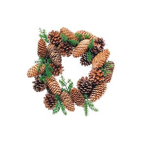 Guirlanda de Natal Marrom e Verde 25cm