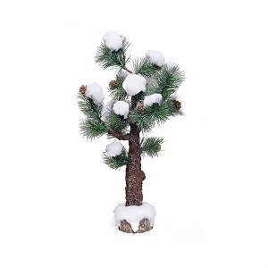 Árvore de Natal Nevada Verde e Marrom e Branco M