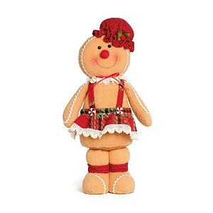 Ginger Bread em Pé com Vestido Car / Vermelho G