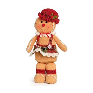 Ginger Bread em Pé com Vestido Car / Vermelho M