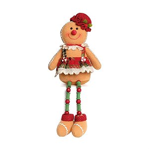 Ginger Bread Sentado com Vestido Car / Vermelho
