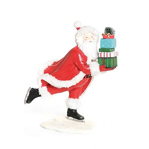 Noel Esquiando com Presentes Vermelho e Branco