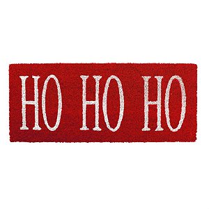 Capacho de Natal Hohoho Vermelho e Branco - 1 Unidade